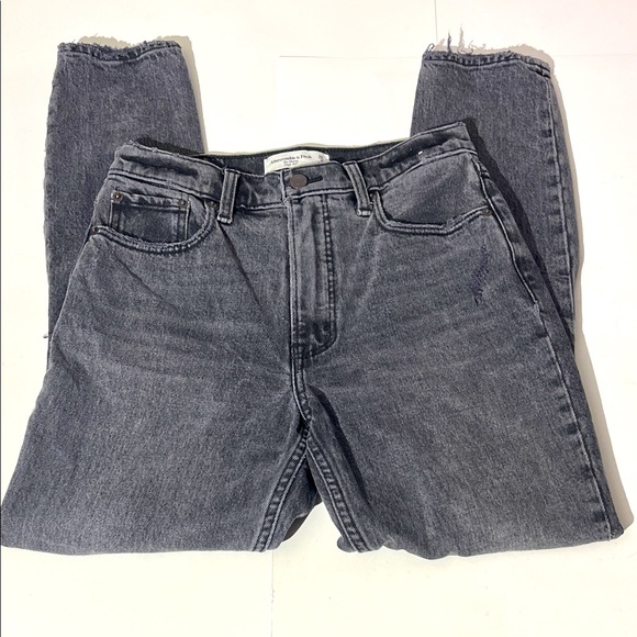 Abercrombie & Fitch A&F Skinny High Rise Distressed faded black denim jeans 26 - Picture 1 of 8